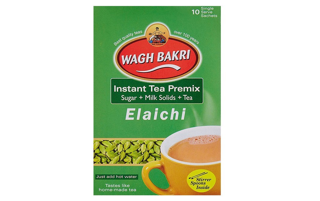 Wagh Bakri Instant Tea Premix Elaichi (Sugar + Milk Solids + Tea)   Box  140 grams